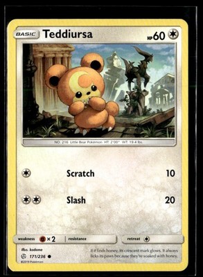 2019 Sun & Moon - Cosmic Eclipse Teddiursa Basic/Common #171