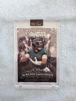 Jalen Hurts 1/1 2026 Wild Card Matte Metal Graffiti NSCC National Exclusive