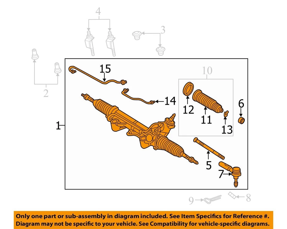 Ford Ranger 2008 cremallera de dirección y piñón fabricante de equipos originales 123 k millas - LKQ398121522 Foto 4 de 4
