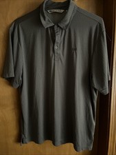 TRAVIS MATHEW MENS GRAY POLO SHORT SLEEVE SHIRT LARGE B61 