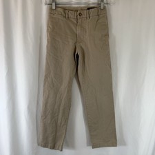 Polo Ralph Lauren Chino Pants Boys Youth 8 Khaki Flat Front Adjustable Cotton Bl