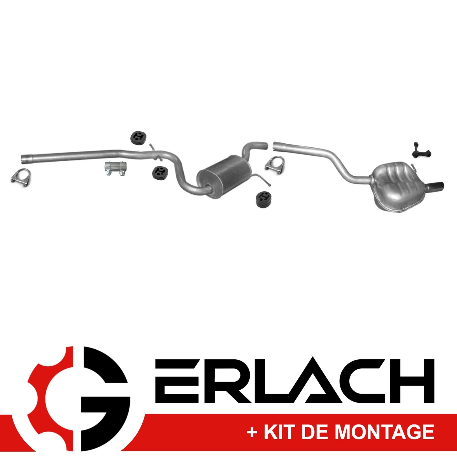 Silencieux d'échappement VW Jetta IV 1.2 TSI pour remplacement contrôle technique 4768