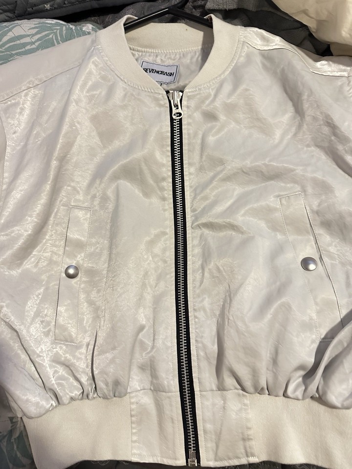 Women thin bomber Jacket cream colour
