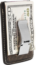 Wyatt Slim Money Clip Wallet for Men, Minimalist Front Pocket Card Holder, Full