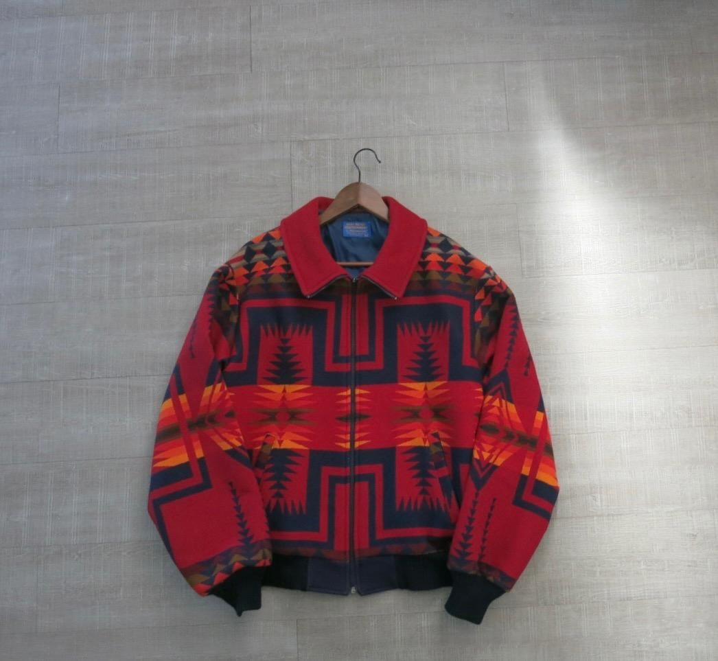 Pendleton Native Chief Joseph Pattern Wool Zip Ja… - image 1