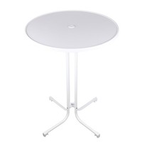 Stehtisch Weiß Ø80Cm Mit Schirmloch Klappbar Gartentisch Partytisch Klapptisch
