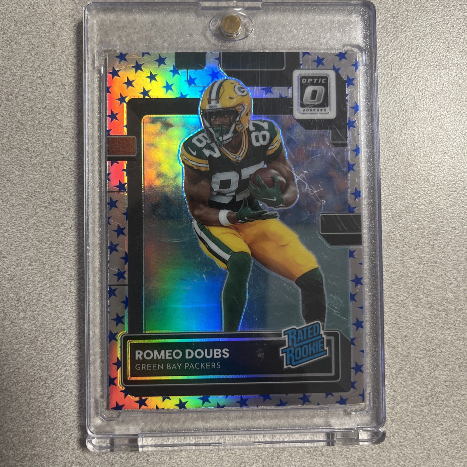 2022 Panini Donruss Optic - Rated Rookie Romeo Doubs #235 Stars Prizm (RC)