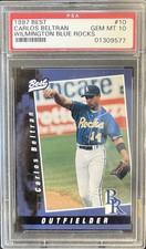 Carlos Beltran HoF Best 1997 Wilmington Blue Rocks Royals Pre RC PSA 10 Pop 2