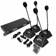 Pyle 4 Channel Wireless Conference Microphone System PDWM4800C