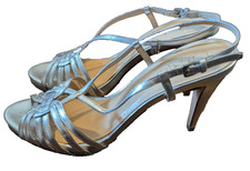 Women's Cole Haan Silver Strapy Sandals Platform NEW Size 7 C