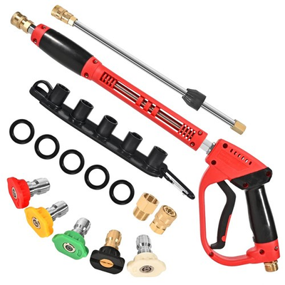 #ad #ad Pressure Washer Gun With Extension Wand 5000 PSI 38 Inch Adjustable M22 Red $46.96