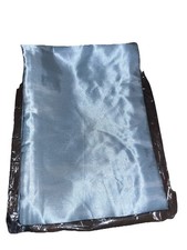 Set of 4 Light Blue Satin Zipper Pillowcases Standard Size 20x26 Great for Hair
