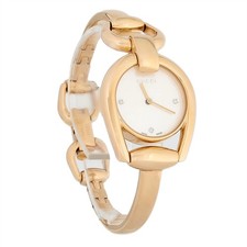 Gucci 139 Horsebit Women's Rose Gold PVD Quartz Watch YA139508