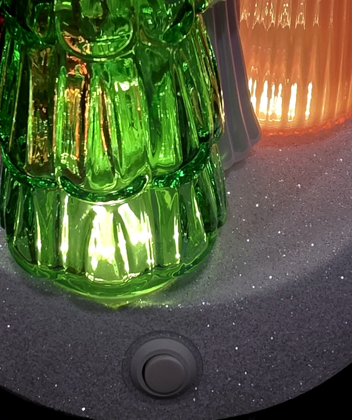 Bath & Body Works LED Colorful Christmas Trees 3-wick Candle Holder Pedestal NIB