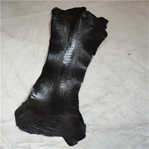 100% echte Straußenbeine Lederhaut Lederhaut Echtleder DIY schwarze Farbe - Bild 14 von 24