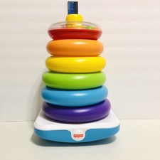 Fisher-Price Giant Rock-a-Stack w/ 6 Colorful Rings  Baby Learning Toy, Gift