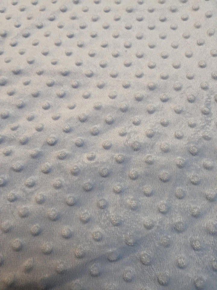 Manta Baby Starters Azul Elevada Minky Dot Reversible Satén Seguridad Lovey Suave Foto 3 de 4