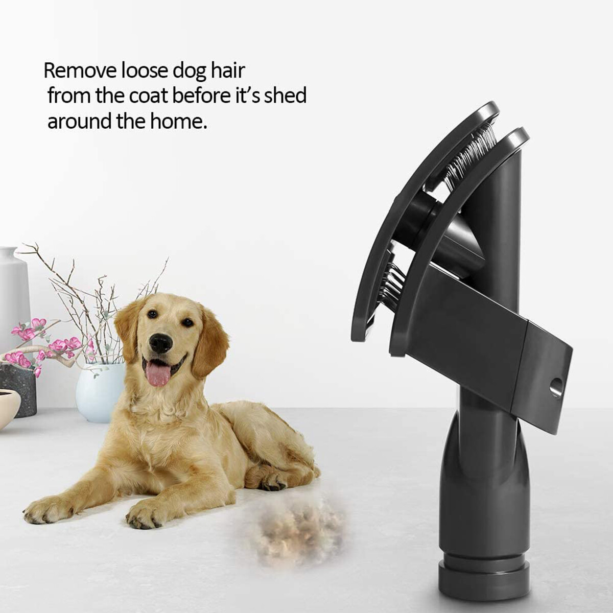 E.LUO Dog Grooming Tool for Dyson V7V8V10V11 V15 - Vacuum Pet Hair Brush No Hose