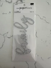 The Paper Studio Paper Crafts Gray Silver Glitter Family Sticker Scrapbooking