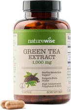 NatureWise Green Tea Extract Capsules 1000 mg - 50% EGCG & 98% Polyphenols - Ext