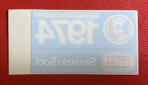 (G10) TCI 1974 TOURING CLUB ITALIANO - ADESIVO STICKER VETROFANIA vintage TOTAL