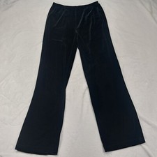 WHITE STAG WOMENS VTG Y2K BLACK VELVET ELASTIC WAIST PULL ON PANTS SIZE SMALL