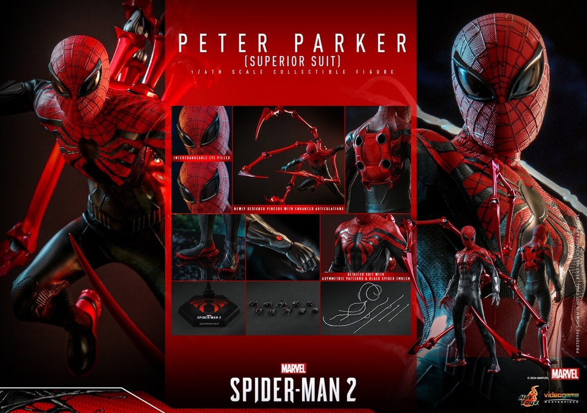 ホットトイズSpider man スパイダーマン スーペリア・スーツ VGM61 Pre-order Hot Toys VGM61 1/6 Spider-Man Peter Parker