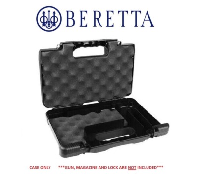 🎆 BERETTA BRAND NEW FACTORY OEM HARD PISTOL GUN CASE LOCK FOAM