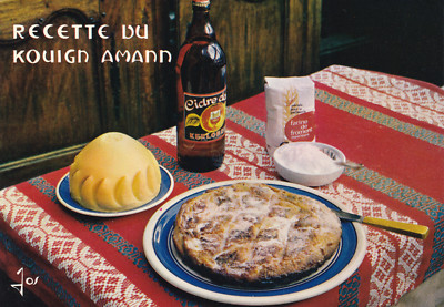 Postcard postcard 10x15cm BRITAIN recipe Kouign Amann