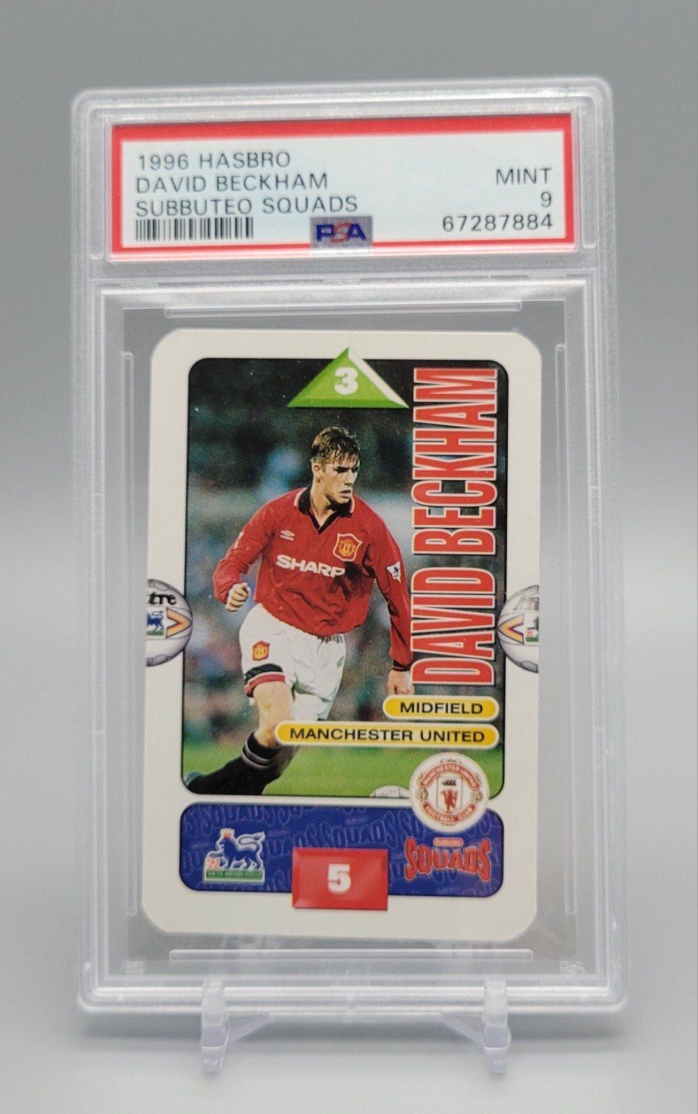 1996 Hasbro Subbuteo Squads David Beckham Rookie RC PSA 9 Mint