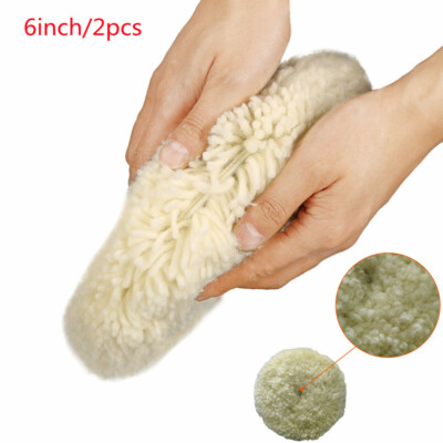 6inch Wool Polishing Pad Buffing Pads 100% Natural Wool Hook Grip Buffing Pads
