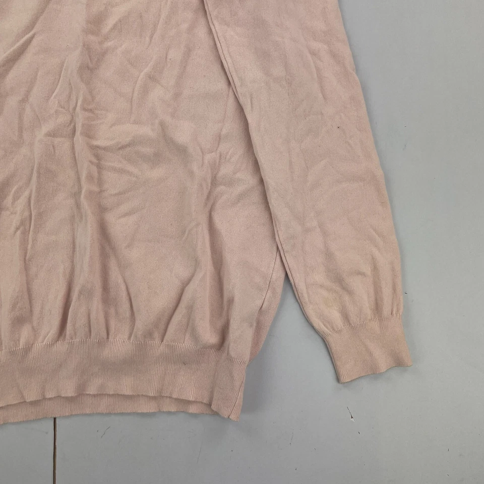 Maglione French Connection piccolo rosa da uomo girocollo misto cotone leggero - Immagine 3 di 4