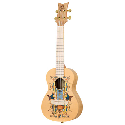 ORTEGA RUAR-EY Art Serie Konzert Ukulele 4 String - Spruce Catalpa Egypt
