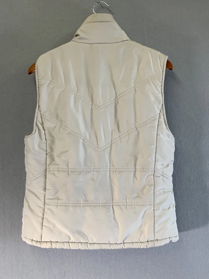 Chaqueta sin mangas 10000 pies sobre el nivel del mar para mujer mediana acolchada cremallera frontal, chaleco Foto 4 de 4