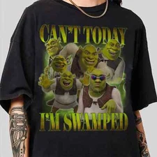 Can't Today I'm Swamped Shirt, Funny Shrek Trending T-Shirt