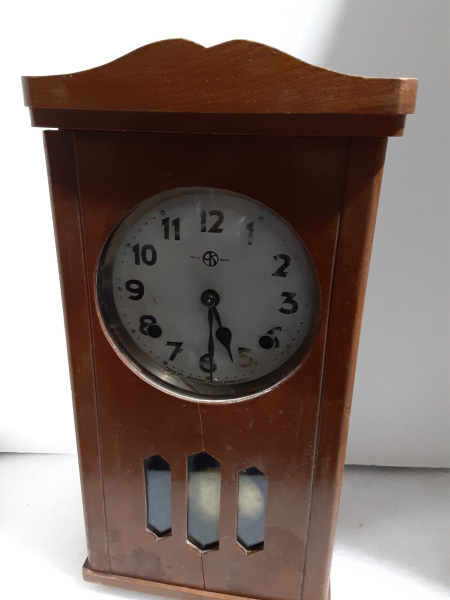 アンティーク昭和レトロ置き時計 TRADE MARKガラス製 アンティーク昭和レトロ置き時計 TRADE MARKガラス製