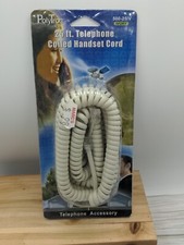 25 ft. Modular Telephone Coiled Handset Cord New Old Stock