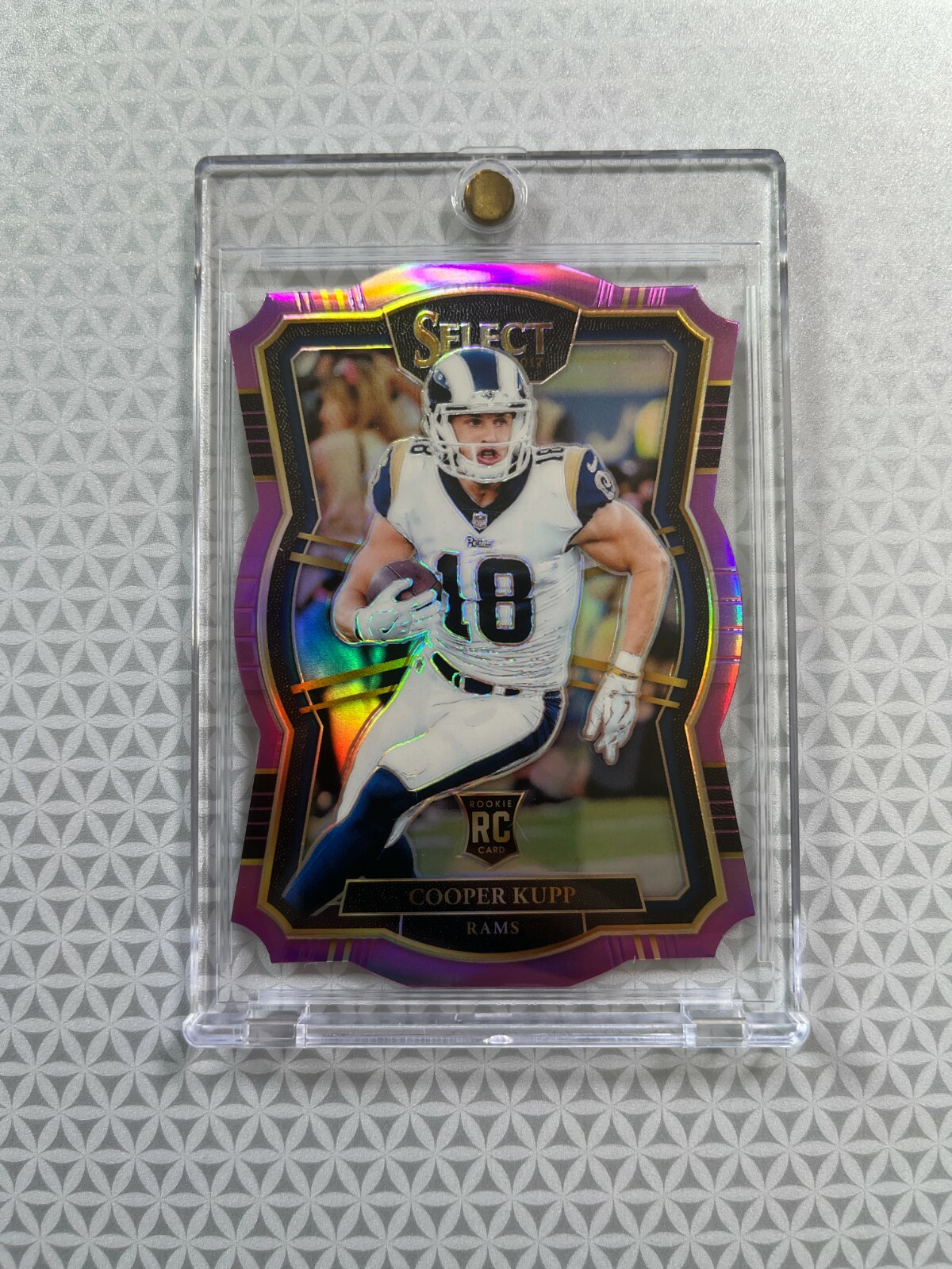 2017 Panini Select Cooper Kupp #14/75 Purple Premier Level Prizm Rookie Die Cut