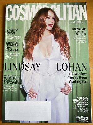 COSMOPOLITAN MAGAZINE Dec. 2022 The WORK ISSUE 7 ~ Lindsay Lohan COVER Cosmo NEW