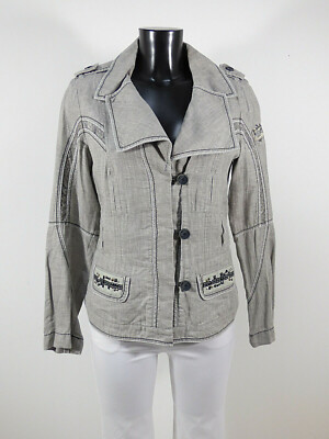 Sportalm women's jacket in size 38 de/grey with motif and mint condition (R 5179)