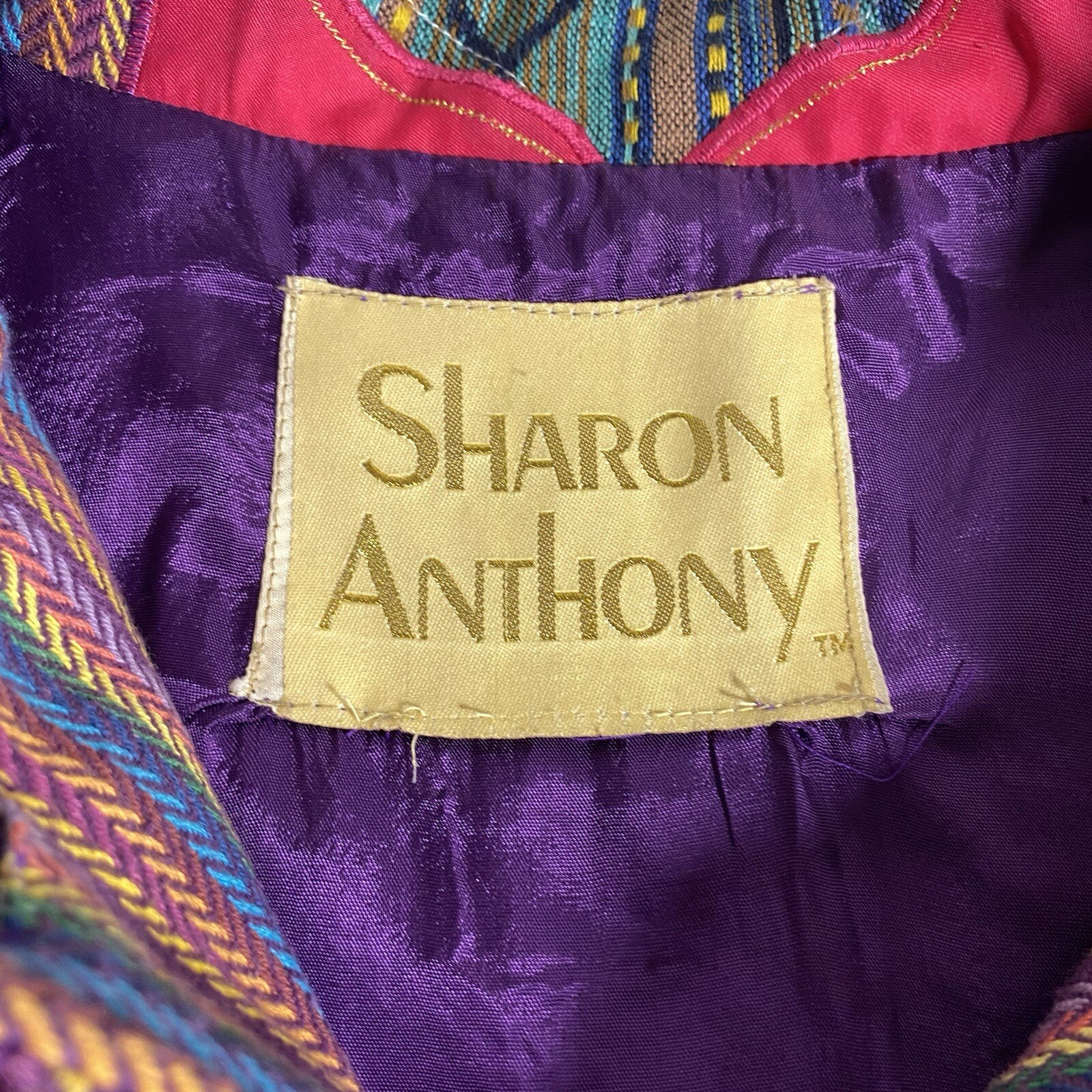 Vintage Women’s Patchwork Jacket Size Medium Kits… - image 2