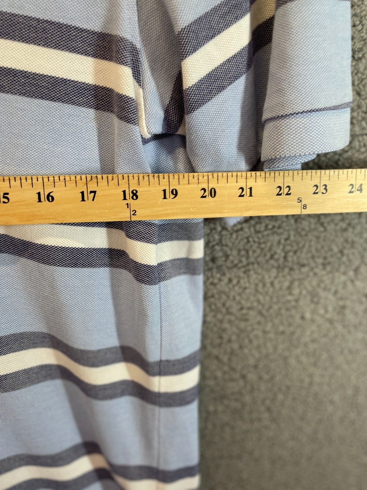 Brooks Brothers Short Sleeve Polo Shirt Striped Yellow Blue XL thumbnail 3