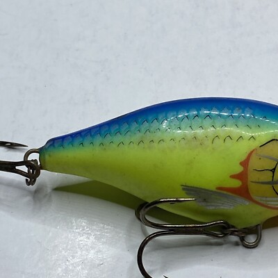 Rapala Risto Rap RR-7 BSD – Leurre Bois Teinte Bleue – Finlande – Rare