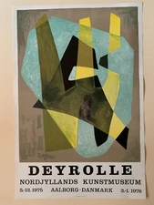 Original Deyrolle  1975-1976 Nordyllands Kunstmuseum Lithograph Poster