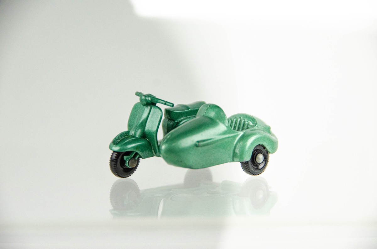 Vintage Matchbox Lesney No. 36B Lambretta Scooter & Sidecar Mint