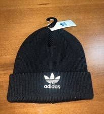 Adidas C.W. Originals Trefoil Beanie Black Knit Hat OSFW Womens One Size