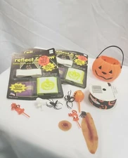 Misc Lot Of Halloween Fall  Items PUMPKIN RIBBON FAKE WOUND REFLECTIVE BAND