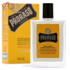 PRORASO Single Blade Wood and Spice Professional, Barber After Shave Balm, 100ml