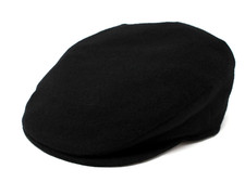 NEW Hanna Hats Vintage Flat Cap Irish Wool Tweed Solid Black Made in Ireland