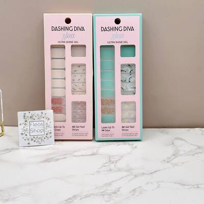 Dashing Diva Gloss Gel Strips Crystal Clear and Get Jaded 2-pack  -  Sealed